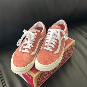Vans Women's Pink Suede Sneakers